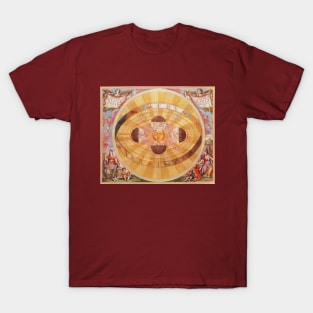 Antique Copernican Solar System by Andreas Cellarius from Harmonia Macrocosmica T-Shirt